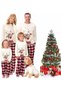 Christmas Family Matching Pajamas Classical Nightwear Sleepwear Sets Long Sleeve Pjs for for Adults Kids and Baby Holiday Xmas Sleepwear Set (Women)