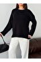Women's Circular Neck Wave Pattern Knit Sweater - 2