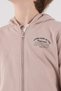 Boy's Hooded Back-Printed Zippered Tracksuit Set 8-15 Years Beige - 6