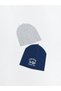 Printed Newborn Hat for Boys 2 Pack