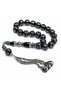 Mascot Oltu Stone Silver Inlaid Turquoise Prayer Beads