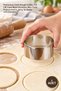 1Pc Professional Round Dough Cutting Mold – Stainless Steel Dough Cutter, 7.5 cm Diameter Ravioli Cookie Mini Pie Pogaça Cutter, Palm-Friendly