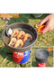 2-Piece Camping Cooking Set – 3-Piece Pot Pan Teapot, Aluminum Outdoor Camping Cookware with Foldable Handle - 5