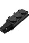 3-Outlet Rubber Group Socket Ip54 Bk1-1402-3613