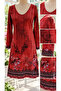 Women's Long Sleeve Wide U Neck Floral Patterned Midi Single Jersey Dress - 7