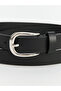 Black Faux Leather Women's Belt - 4
