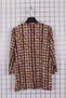 Women's Plus Size Stretch Fabric Crew Neck Geometric Patterned Three Quarter Sleeve Mom T-Shirt Combed Cotton Blouse - 3