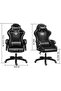 Multi-Functional High Back Racing Gaming Chair, Ergonomic Swivel Desk Chair for Office and Home Gaming - 4