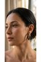 Xuping Black Gold Color Twisted Leather Hoop Earrings - Modern Non-Tarnish Anti-Allergic Fade-Resistant Stylish Gift New Season Trend Women's Earrings