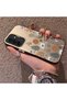 Samsung Galaxy A26 Compatible Retro Daisy Moon and Leaf Pattern, Rigid Case, Full Protection - 2