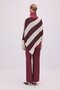 Asymmetric Striped Oversize Knit Sweater - 5