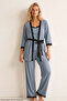 Indigo 3-Piece Soft Touch Fine Knitted Dressing Gown Set - 4