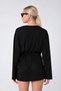 Women's Black Belted Ultra Soft Kimono - 4