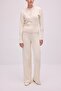 Button-Detail Cardigan Pants Suit - 3
