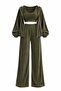 Khaki 100% Cotton Hooded Velvet 3-Piece Set - 0097