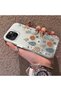 iPhone 13/14 Compatible Retro Daisy Moon and Leaf Pattern, Hard Case, Full Protection - 2