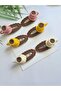 Coffee Cup Set 6-Piece Snap Buckle Coffee Lover's Favorite Knitted Coffee Cup Figured Children's Hair Accessory
