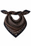 Satin Surface Patterned Scarf 70*70 Lnw0001 Khaki Dark Blue