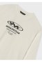 Boy's Printed Long Sleeve T-Shirt White 7049 - 4