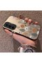 Samsung Galaxy A55 Compatible Retro Daisy Moon and Leaf Pattern, Rigid Case, Full Protection - 2