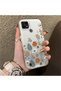 Realme C21 Compatible Retro Daisy Moon and Leaf Pattern, Rigid Case, Full Protection
