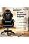 Black Sleek Ergonomic High-Back Racing Gaming Chair, Multi-Angle Adjustable Backrest Padded Swivel Desk Chair for Bedroom & Gaming Workstation - 4