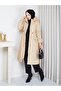 Removable Hooded Allerli Plush Bondit Coat Mink Hnt2804 - 4
