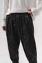 Sashiko Effect Pleated Shalwar with Elastic Waist and Cuffs - 7