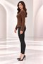 Women's Boat Neck Ribbed Long Beard Fuzzy Soft Textured Long Sleeve Knitwear Sweater Blouse - 7