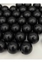 100Gr 30mm Black Color Luxury / Luxe Plated Plastic Pearl Beads for Bags, Jewelry Beads (100Gr,~7 Pieces)