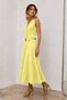 Yellow Linen A-Line Skirt and Vest Siena Set - 5