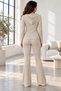 Women's Long Sleeve Hooded Zippered Camisole Blouse Spanish Flared Pants Two-Piece Set New Season Casual - 5