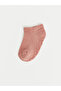 Two Mt Shop Quality Lcw Baby Pink Plain 5-Piece Pack Baby Girl Booties Socks - 4