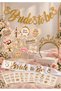 Bride to Be Gold Bachelorette Party Set – 11-Piece Conversation Set, Banner, Crown Sash, and 10-Piece Tattoos