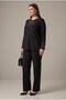 Stone Embellished Plus Size Knitted Knitwear Black - 4
