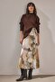 PATTERNED SATIN SKIRT - 2