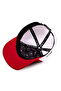 Red-White Trucker Hat with Eagle Logo - 3