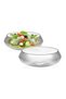 30 cm Transparent Glass Salad Bowl – Patterned Large Serving, Presentation, and Fruit Bowl - 3