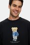 Rocky Black Crew Neck Cotton Printed Loose Fit Men's Sweatshirt