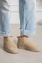 Vaghessa Nesta – Bej Women's Suede Short Winter Boots with Fur Inside
