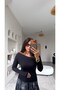 Black Imported Modal Fabric Off-Shoulder Blouse - 4