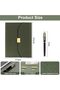 A5 Leather Hardcover Notebook Journal, 6 Hole Loose-Leaf Refillable - 2