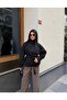 Women's Black Snap-Closure Stand Collar Suede Jacket - 2