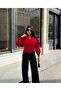 Women's Red Belt Detailed Short Jacket - 6