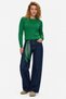 Shanu Green Crew Neck 100% Cotton Embroidered Standard Fit Women's Knitwear - 3