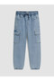 Two Mt Shop Quality Indigo Jogger Fit Boys' Cargo Jean Pants - 2