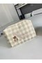 Pink Embroidered Cosmetic Bag - Travel Makeup Organizer - 3