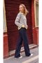 Zipper Collar Detailed Striped Long Sleeve Knitwear - 4