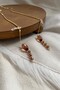 Hanging Glasses Chain Brown with Drop Stones Gift Accessory Glasses Strap Glasses Cord Gold Color Handmade - 7