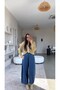 Metallic Knitted Premium Cardigan with Gold Zipper - 4